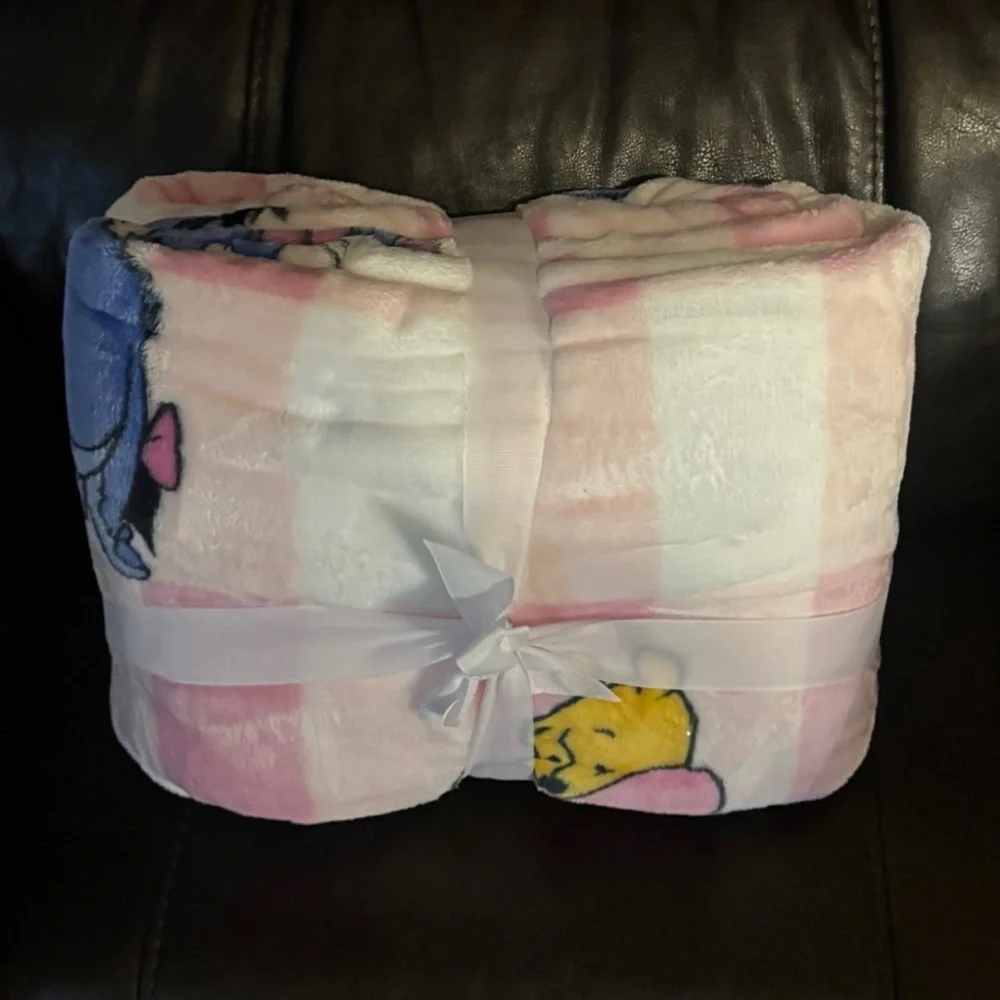Disney Silk Touch Throw - Pink and Blue
